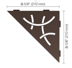 Schluter Shelf-E Triangular Curve Bronze SES1 D6 TSOB